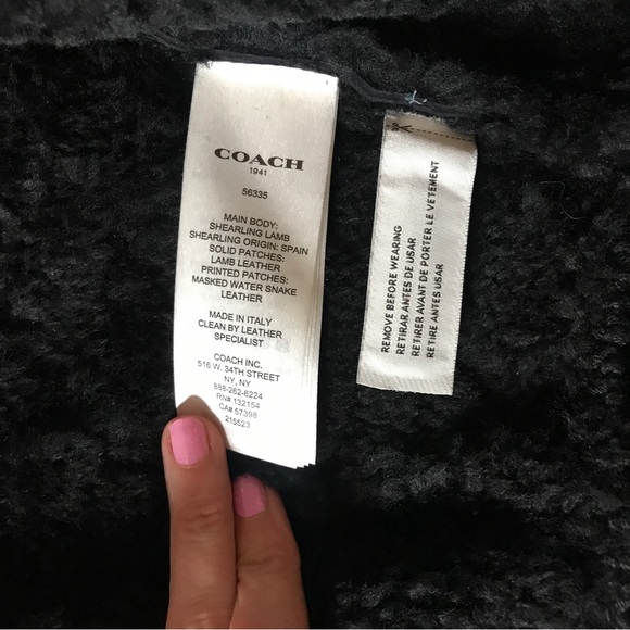 Coach 1941 shearling leather patchwork bomber jacket - Picture 9 of 10